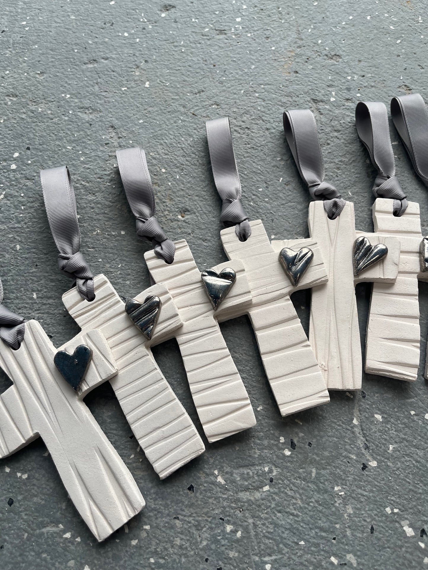 Large White Emblem Crosses