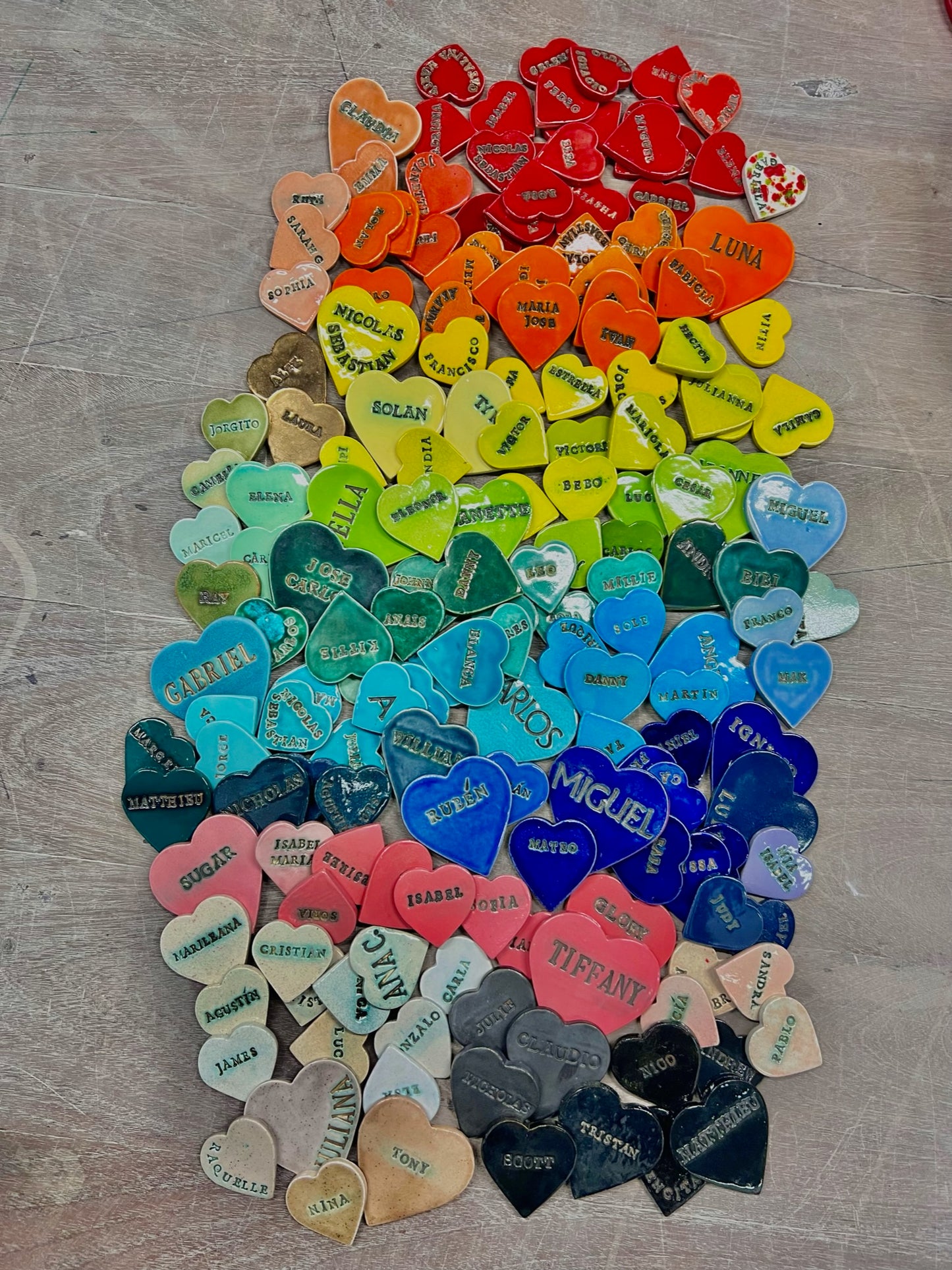 Colored Name Charms (1-10 Family Members)